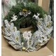 Новогодний Веночек Большой Декорированный Красный 40см, Декор ассорти, каркас пластик, Рождественский декор