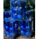 Шар Новогодний Елочный 30мм/3,0см Синий, Игрушка на Елку, Рождественский декор (упаковка 12 штук в тубусе)