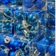Шар Новогодний Елочный 70мм/7,0см Синий, Игрушка на Елку, Рождественский декор (упаковка 12 штук в тубусе)