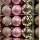 Шар Новогодний Елочный 50мм/5,0см Розовый Микс, Игрушка на Елку, Рождественский декор (упаковка 12 штук)