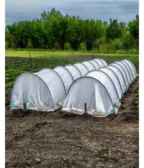 Парник-туннель Owocny 12 м из агроволокна 50 г/м²