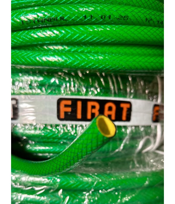Турецкий трехслойный армированный садовый шланг FIRAT Non-Torsion 1/2" 25 м