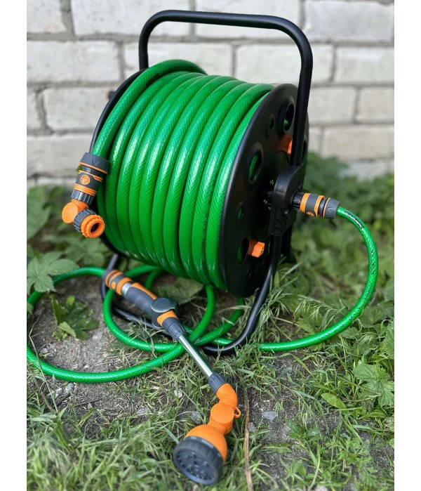 Турецкий трёхслойный армированный садовый шланг FIRAT Non-Torsion 3/4" 50 м