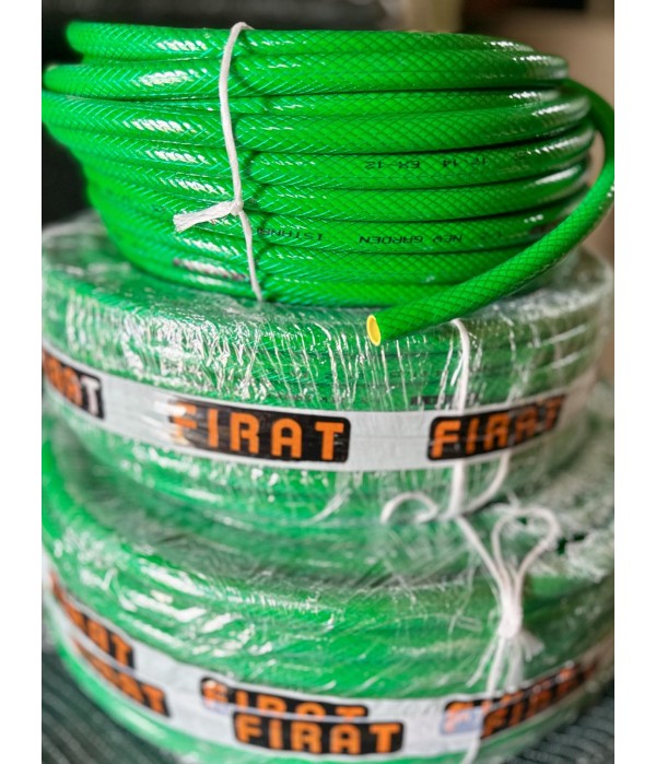 Турецкий трехслойный армированный садовый шланг FIRAT Non-Torsion 1/2" 50 м