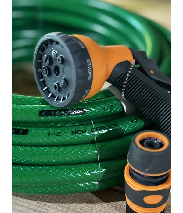 Турецкий трехслойный армированный садовый шланг FIRAT Non-Torsion 1/2" 50 м