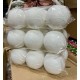 Шар Новогодний Елочный 80мм/8,0см Блеск Белый, Игрушка на Елку, Рождественский декор (упаковка 6 штук)