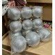 Шар Новогодний Елочный 80мм/8,0см Блеск Серебро, Игрушка на Елку, Рождественский декор (упаковка 6 штук)