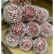 Шар Новогодний Елочный 80мм/8,0см Снегопад Красный, Игрушка на Елку, Рождественский декор (упаковка 6 штук)