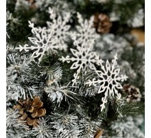 Снежинка Жемчуг 11см (2,5) Елочное Украшение, Новогодняя Игрушка, Рождественский Декор (упаковка 10 штук)