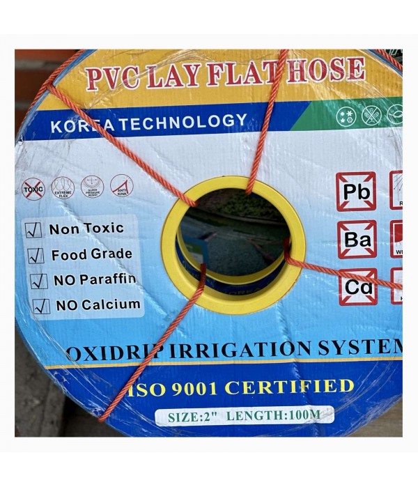 Lay Flat Korea Безхлорный Плоский Рукав 100м для Полива 4"дюйма/100мм (Лай Флэт для Центральной Магистрали Систем Орошения)