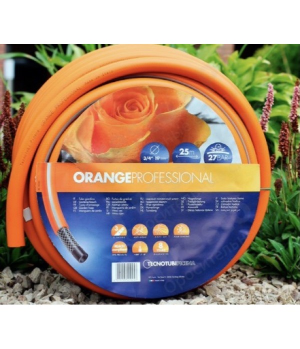 Итальянский Садовый Шланг 1/2 Orange Professional Tecnotubi