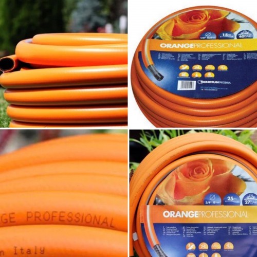 Итальянский Садовый Шланг 1'' Orange Professional Tecnotubi
