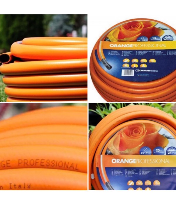 Итальянский Садовый Шланг 3/4 Orange Professional Tecnotubi
